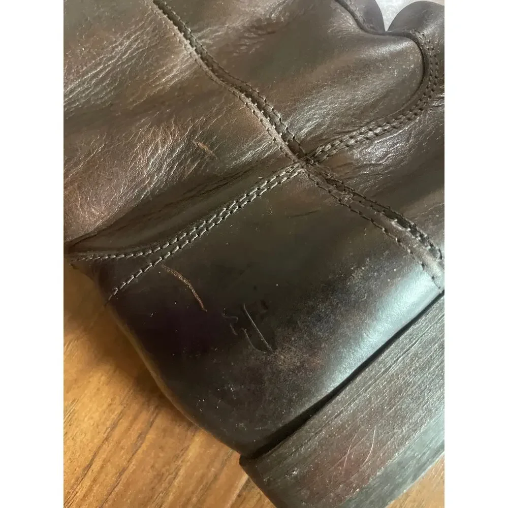 FRYE Melissa Riding Boots Broken-In Size 7 EQUESTRIAN Brown Leather Shoes
